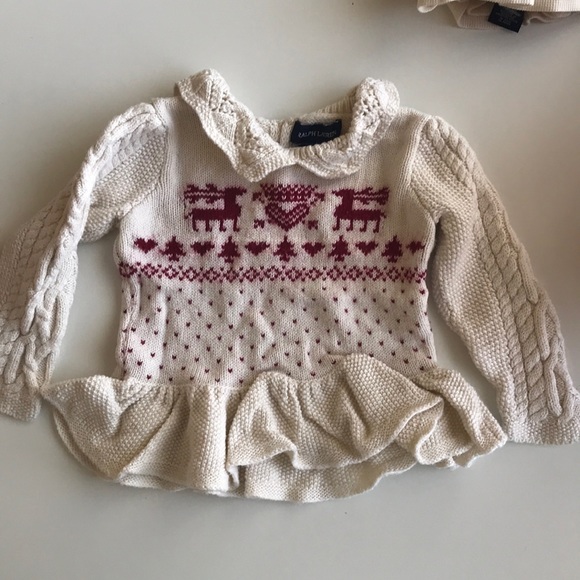 Ralph Lauren Other - Ralph Lauren holiday ruffled bottom sweater
